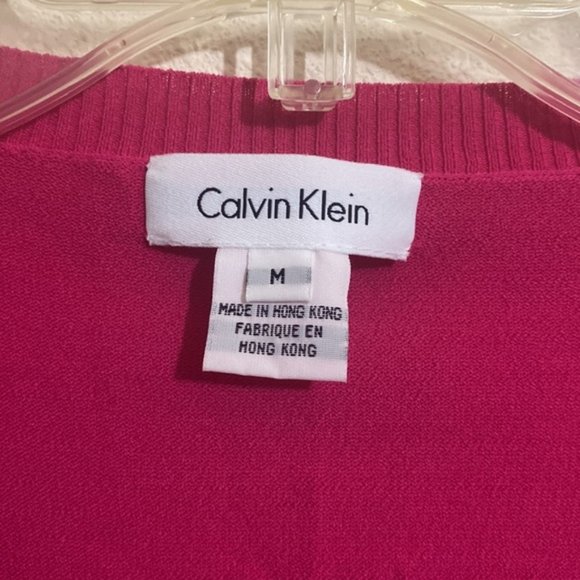 CALVIN KLEIN Women's Light Weight Short Sleeve Cardigan Size M - Picture 3 of 4